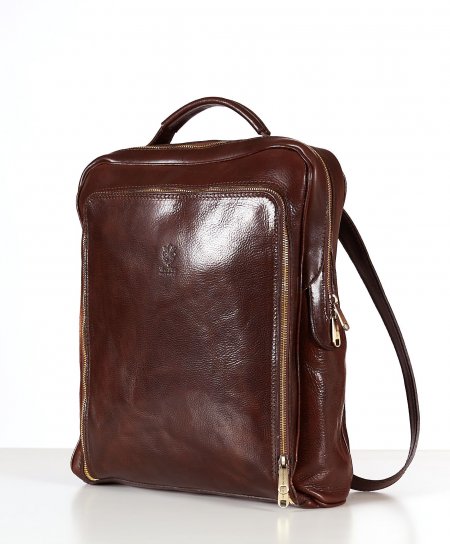 Brown calf leather backpack...
