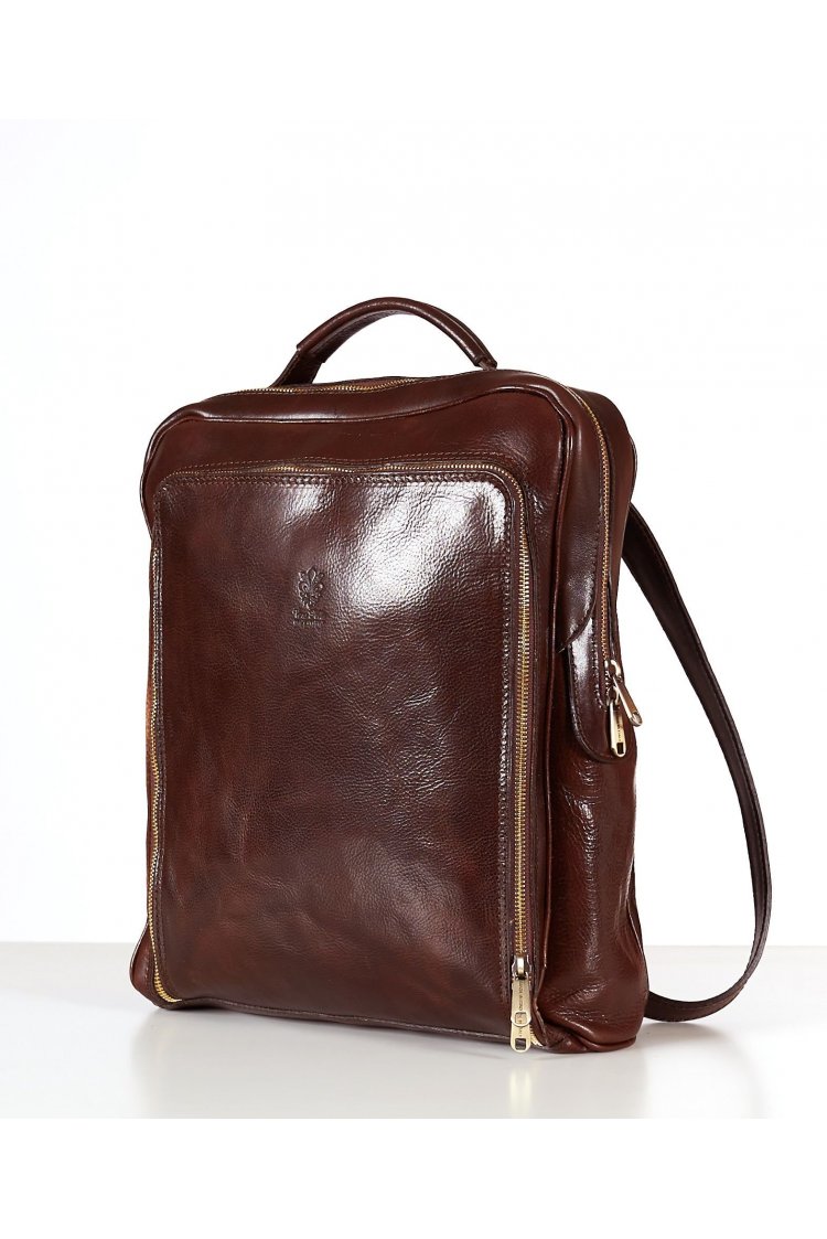 Brown calf leather backpack...