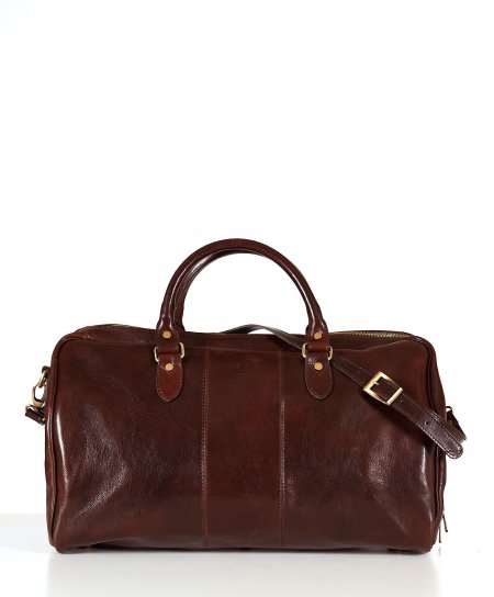 Brown leather travel bag...