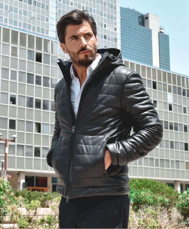 Men'ss Leather Down Jackets - Puffer Jackets | D'Arienzo