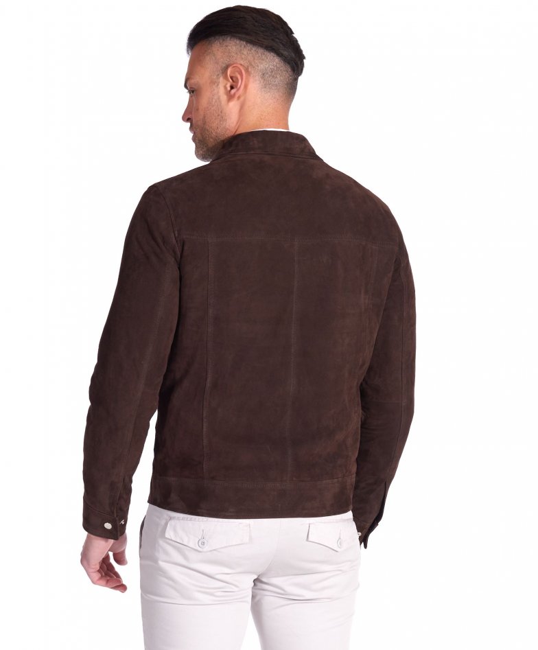 Men's Suede Leather jacket brown suede leather jacket Suede biker | D ...