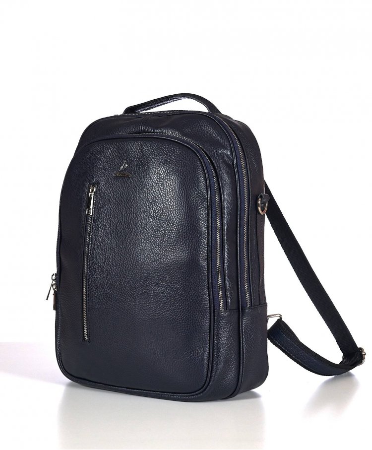 Blue Navy Calf leather backpack bag dollaro aspect
