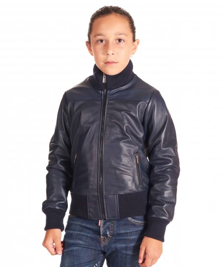 black leather bomber jacket genuine lambskin toddler baby boys