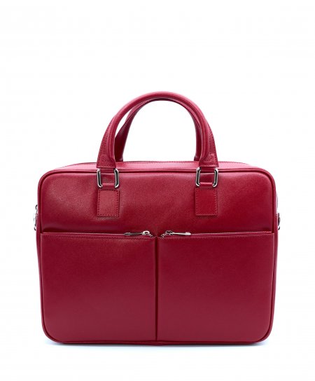 Bordeaux 24h Briefcase in Saffiano calf leather with double pocket
