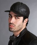 Cappello baseball in pelle testa di moro unisex strappo regolabile