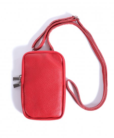 Red small cellphone leather...