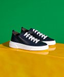 Sneakers in pelle blu da uomo