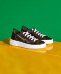 Sneakers in pelle fango da uomo