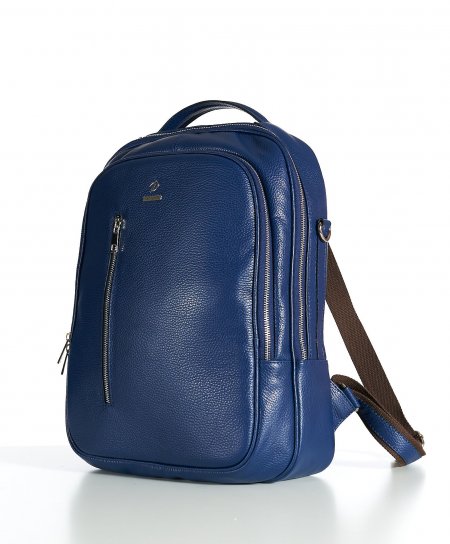 Blue Calf leather backpack bag dollaro aspect