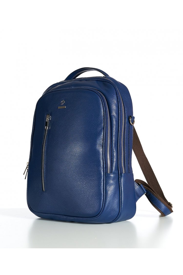 Blue Calf leather backpack bag dollaro aspect