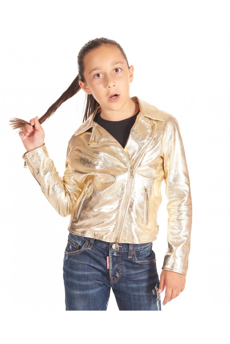 Gold baby leather jacket...