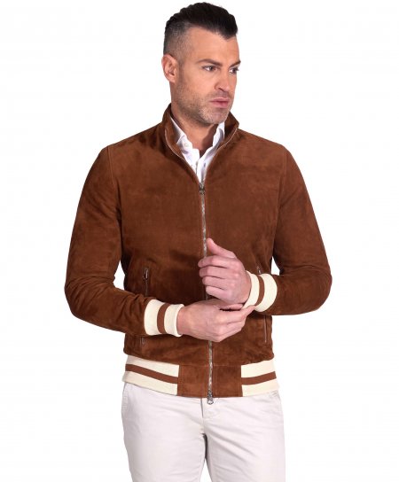Tan suede lamb leather...