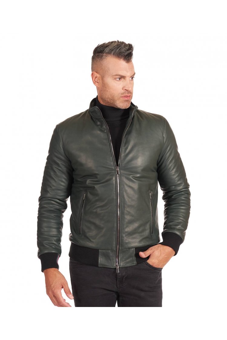 Men's Bomber Leather Jackets (2) | D'Arienzo