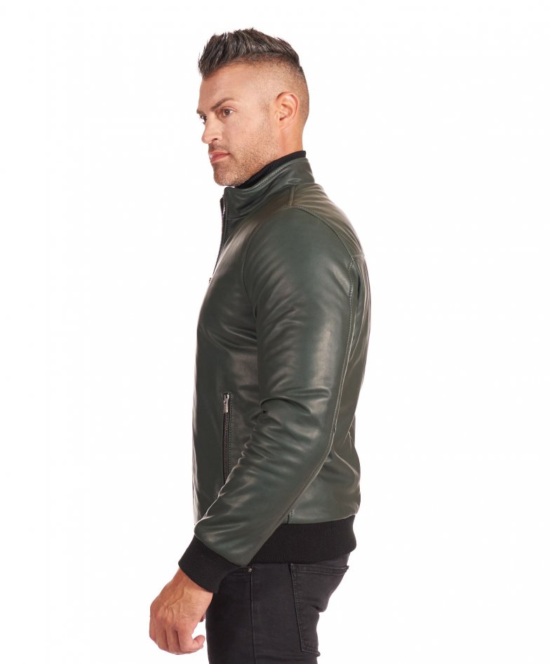 Mens Black Roma Bomber Jacket