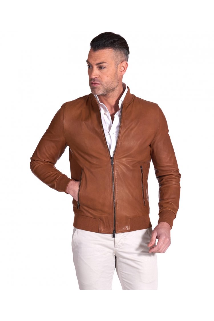 Tan nappa lamb leather...