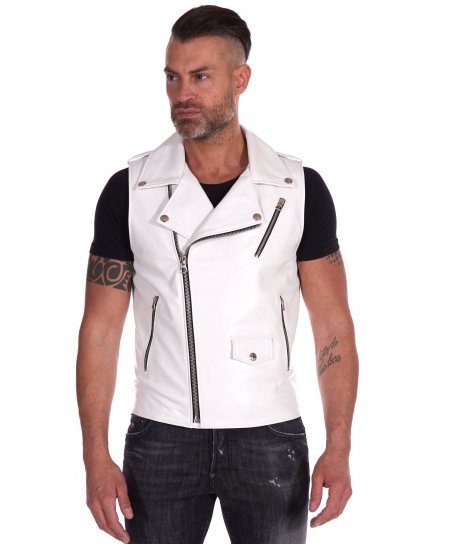White nappa lamb leather...