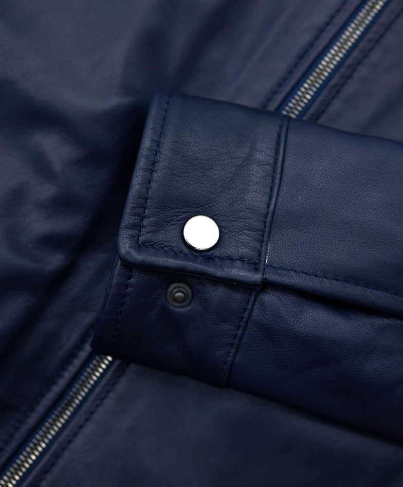 Genuine leather jacket mens blue leather jacket magnet pockets Marlon |  D\'Arienzo | Übergangsjacken