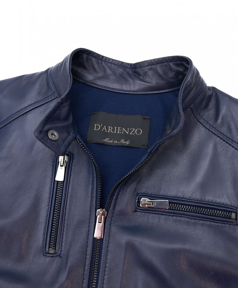 Blue Leather Jackets for Men & Women in Real Leather - Leather