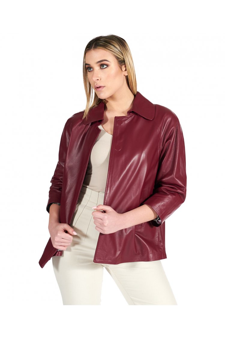 Bordeaux nappa lamb leather...