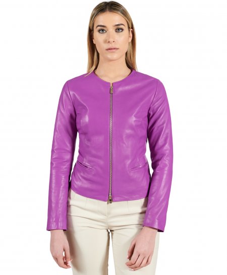 Lilac natural leather...