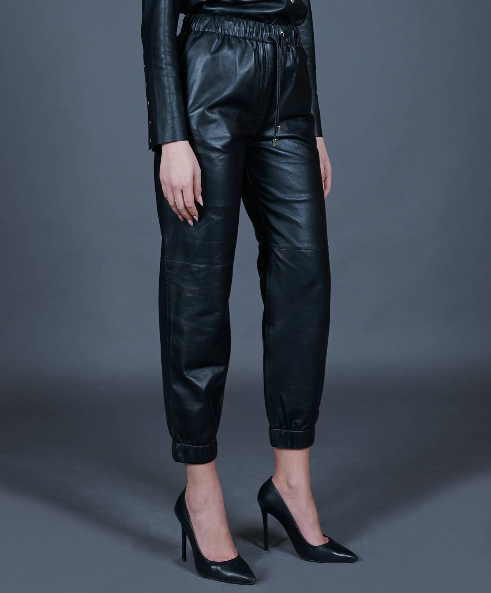 Women leather pants leather trousers black leather pants Sanda