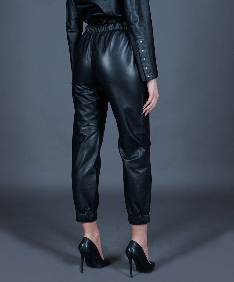 Pantalon cuir femme legging en cuir pantalon cuir noir Sanda