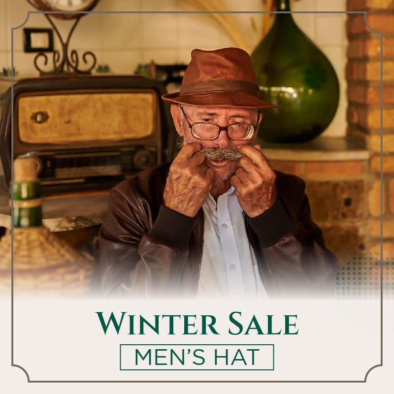 Men's leather hat