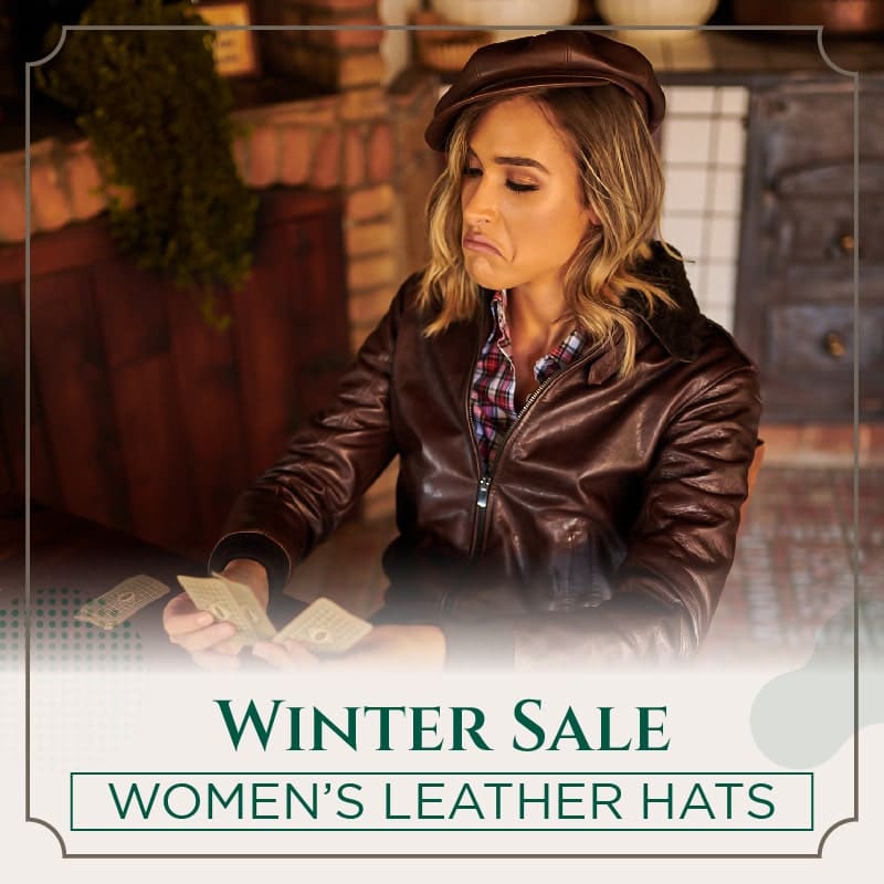 Women's leather hats